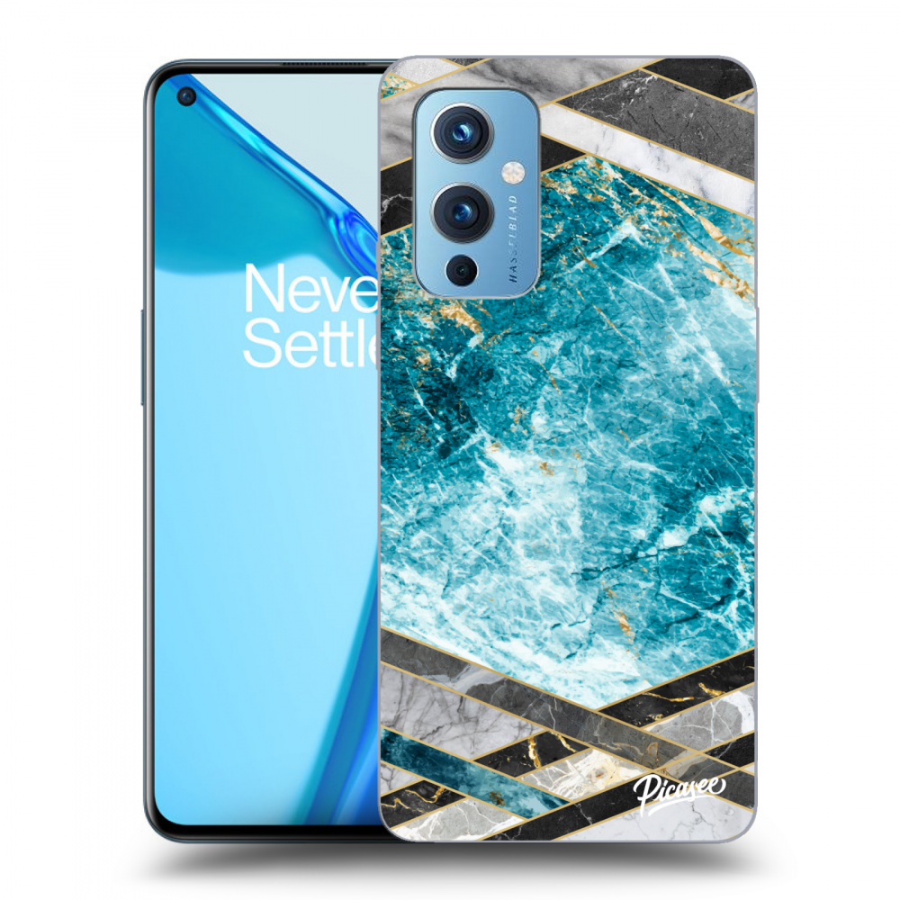 Picasee ULTIMATE CASE za OnePlus 9 - Blue geometry
