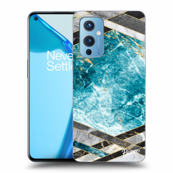 Ovitek za OnePlus 9 - Blue geometry