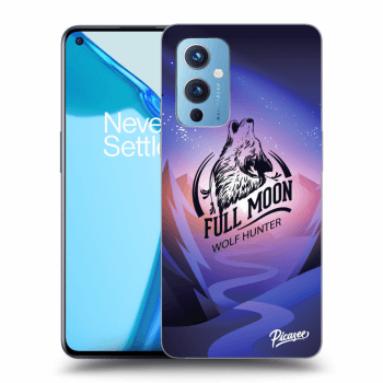 Picasee silikonski črni ovitek za OnePlus 9 - Wolf