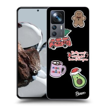 Ovitek za Xiaomi 12T Pro - Christmas Stickers