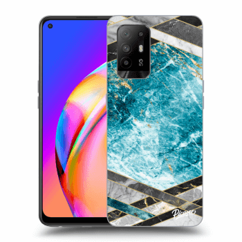 Ovitek za OPPO A94 5G - Blue geometry