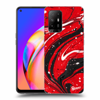 Picasee silikonski črni ovitek za OPPO A94 5G - Red black