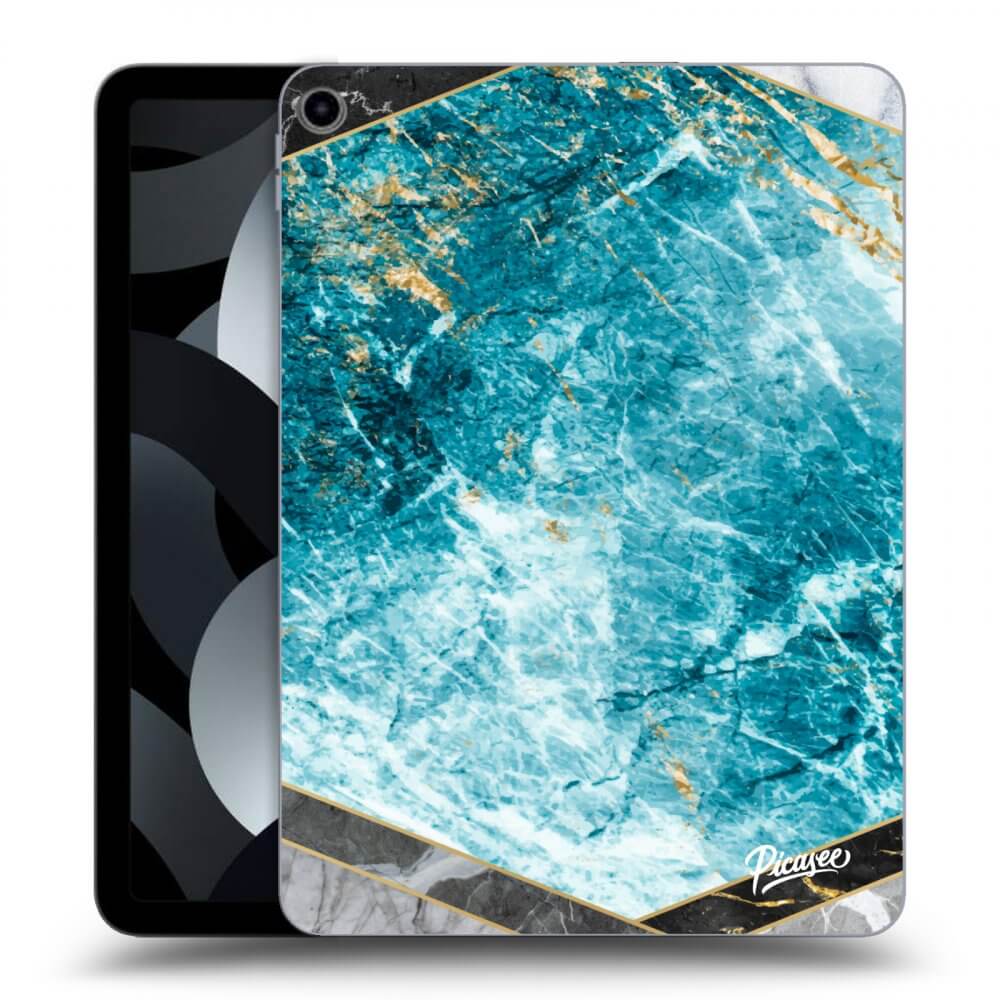 Picasee silikonski črni ovitek za Apple iPad 10,9" 2022 (10.generace) - Blue geometry