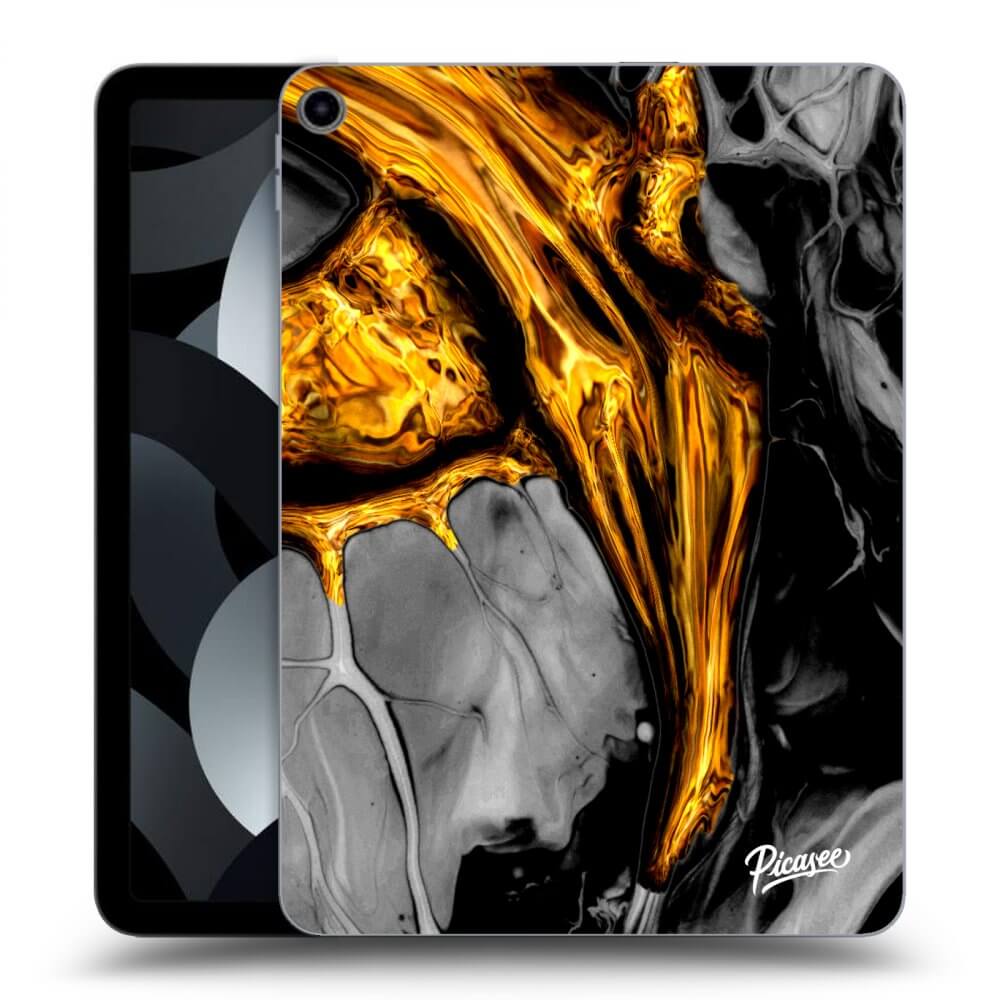 Picasee silikonski prozorni ovitek za Apple iPad 10,9" 2022 (10.generace) - Black Gold