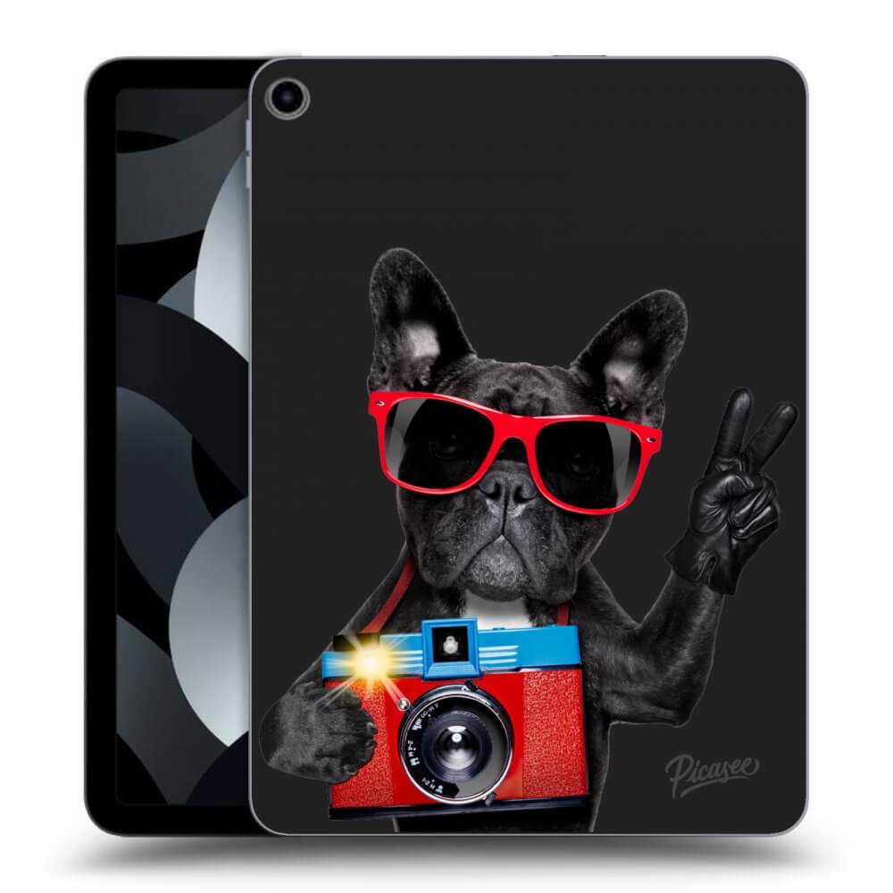Silikonski črni Ovitek Za Apple IPad 10,9 2022 (10.generace) - French Bulldog