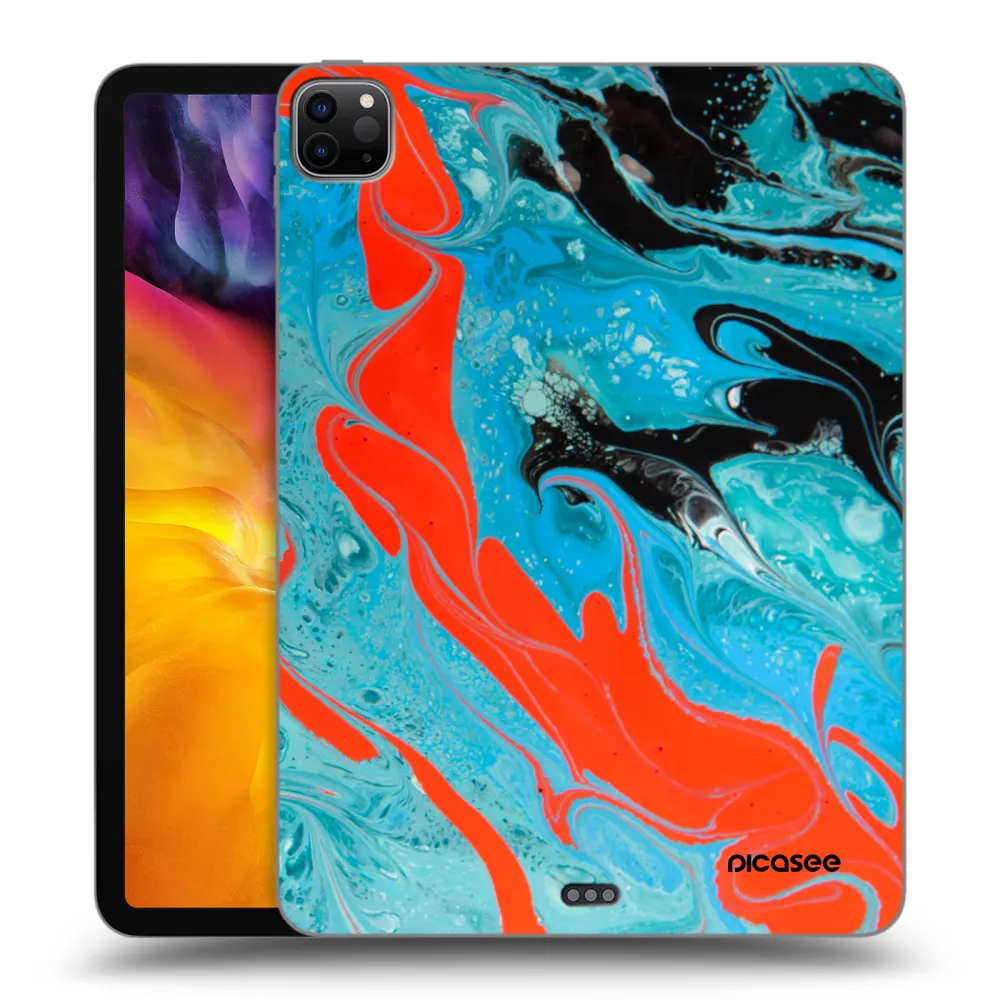 Picasee silikonski črni ovitek za Apple iPad Pro 11" 2022 M2 (4.generace) - Blue Magma