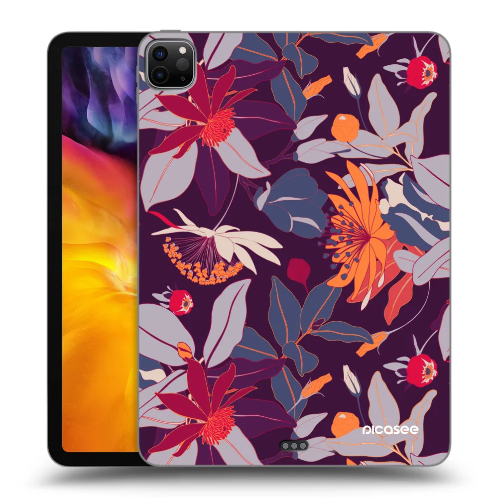 Picasee silikonski črni ovitek za Apple iPad Pro 11" 2022 M2 (4.generace) - Purple Leaf