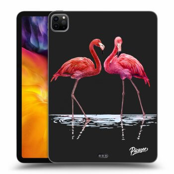 Picasee silikonski črni ovitek za Apple iPad Pro 11" 2022 M2 (4.generace) - Flamingos couple