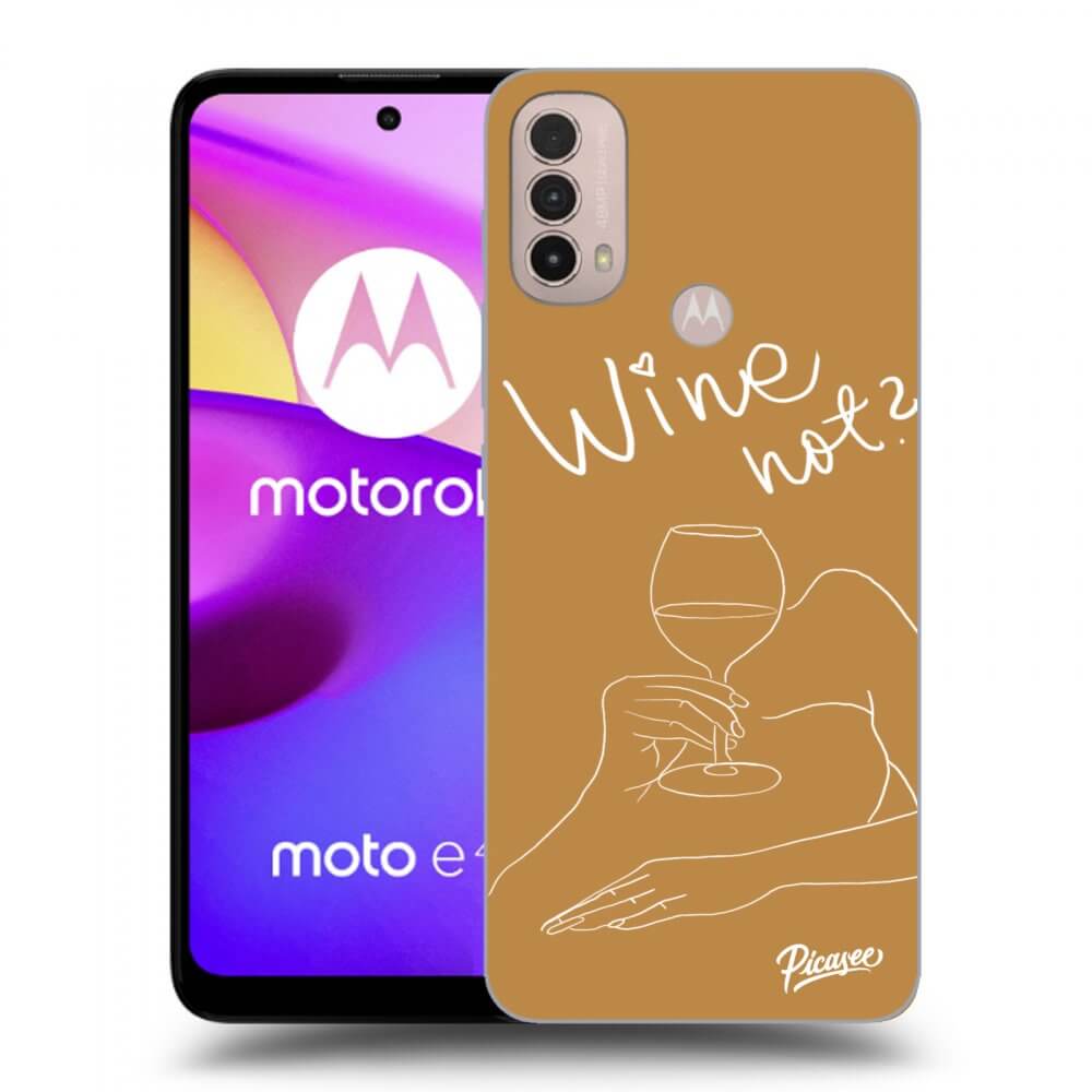 Picasee silikonski črni ovitek za Motorola Moto E40 - Wine not