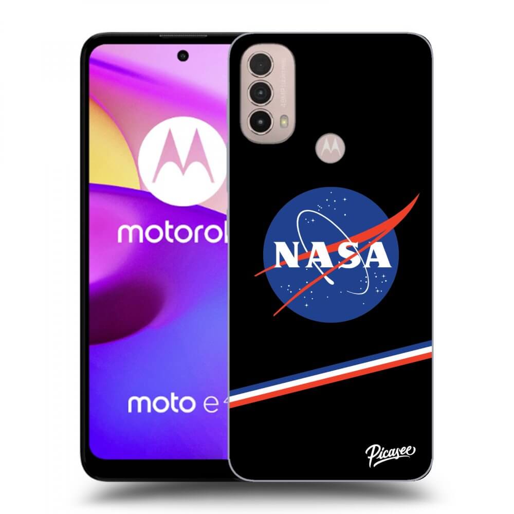 Picasee silikonski črni ovitek za Motorola Moto E40 - NASA Original