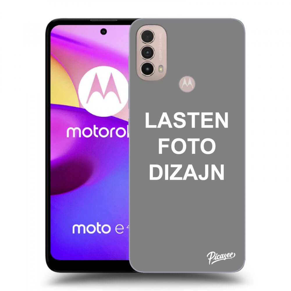 Picasee silikonski črni ovitek za Motorola Moto E40 - Lasten foto dizajn