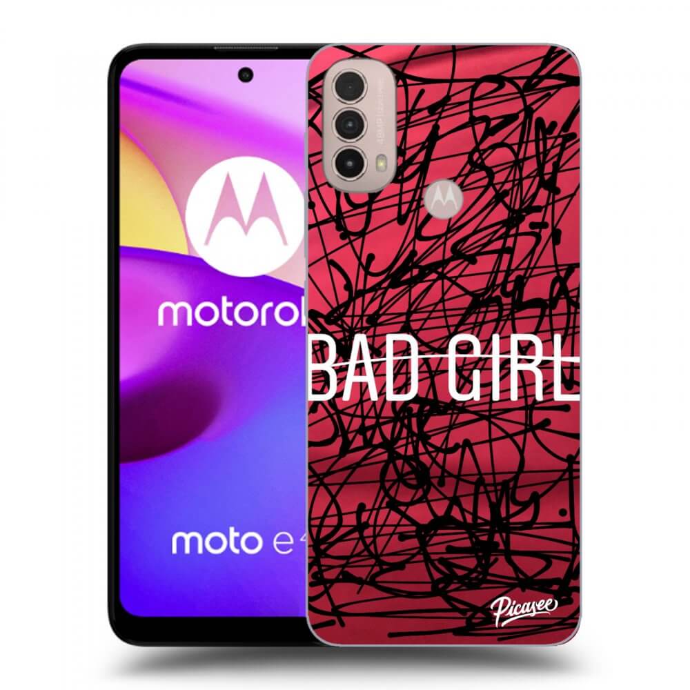 Picasee silikonski črni ovitek za Motorola Moto E40 - Bad girl