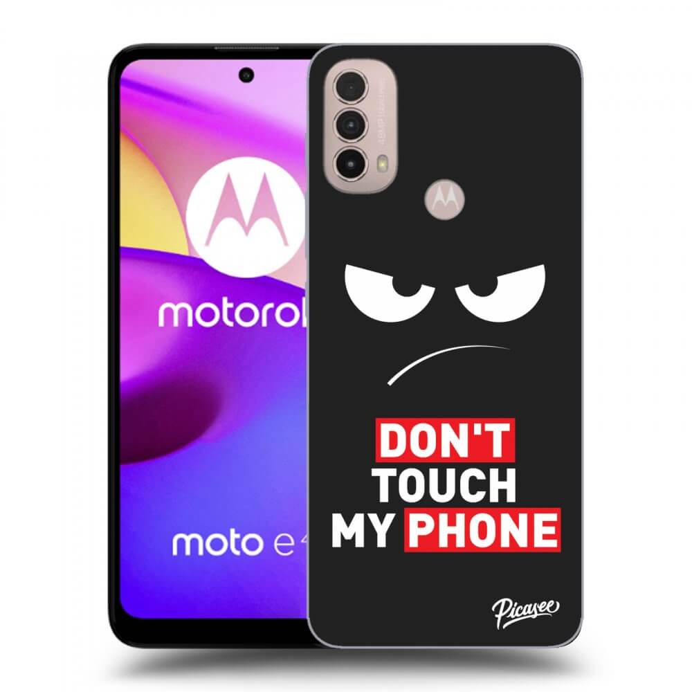 Picasee silikonski črni ovitek za Motorola Moto E40 - Angry Eyes - Transparent