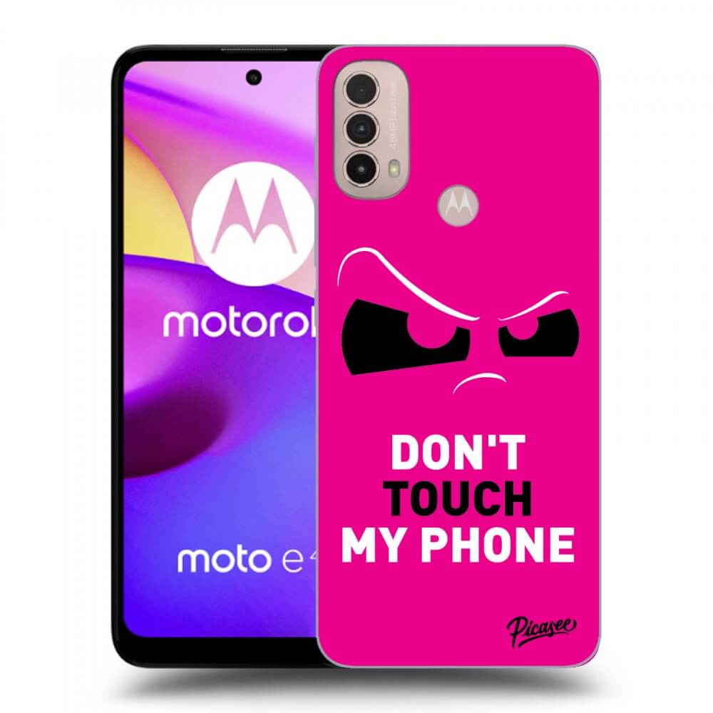 Picasee silikonski črni ovitek za Motorola Moto E40 - Cloudy Eye - Pink