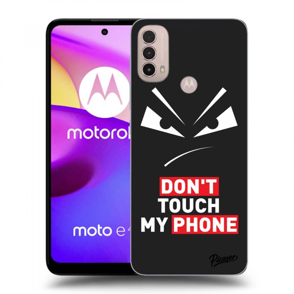 Picasee silikonski črni ovitek za Motorola Moto E40 - Evil Eye - Transparent