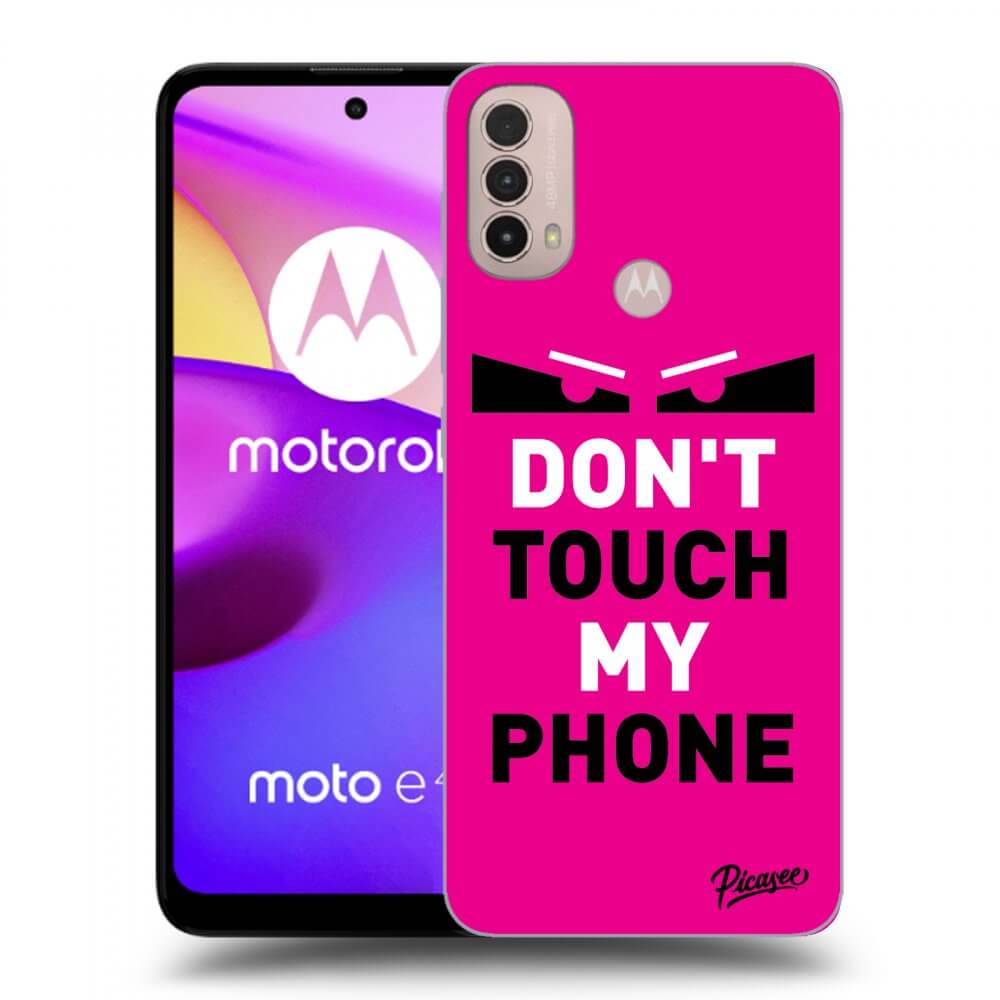 Picasee silikonski črni ovitek za Motorola Moto E40 - Shadow Eye - Pink
