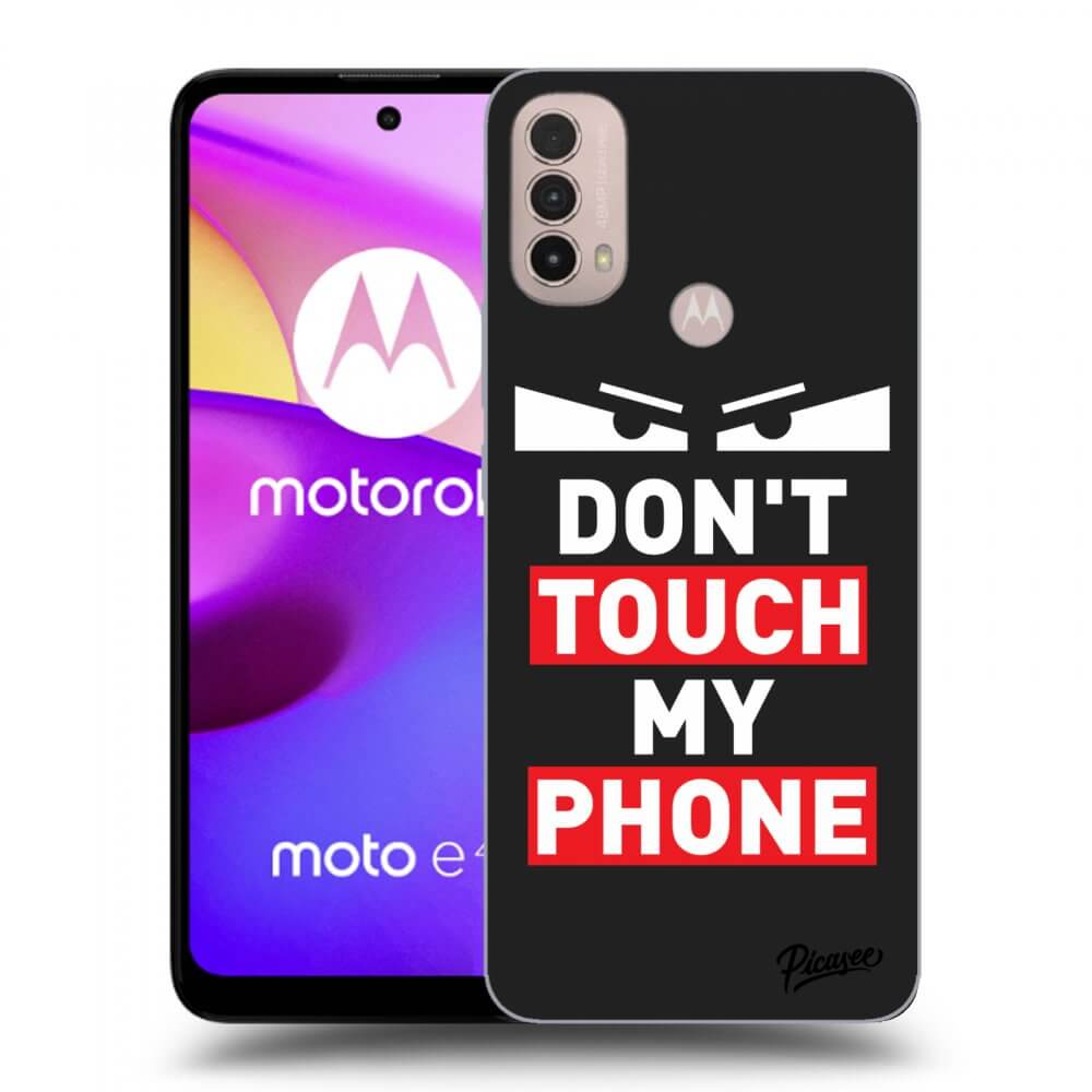 Picasee silikonski črni ovitek za Motorola Moto E40 - Shadow Eye - Transparent
