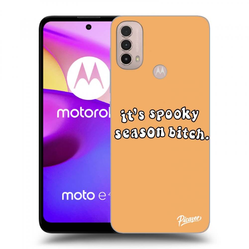 Picasee silikonski črni ovitek za Motorola Moto E40 - Spooky season