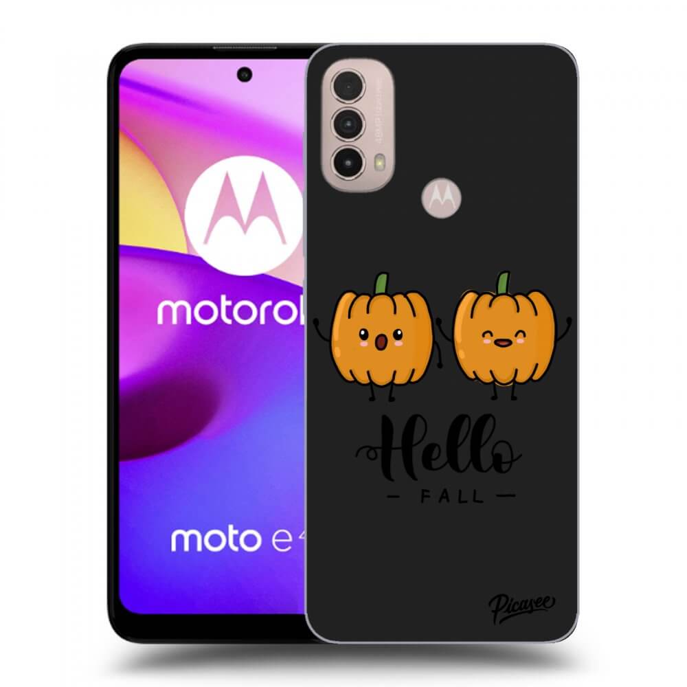 Picasee silikonski črni ovitek za Motorola Moto E40 - Hallo Fall
