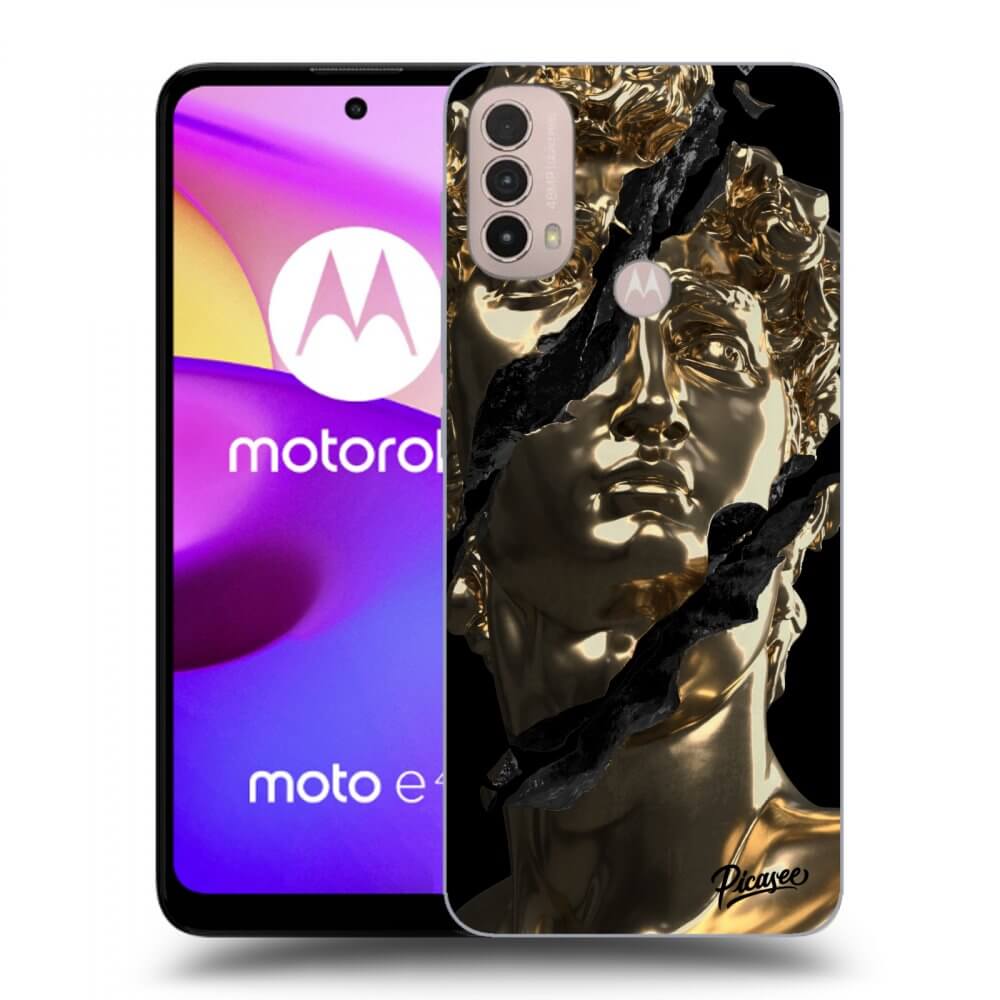Picasee silikonski črni ovitek za Motorola Moto E40 - Golder