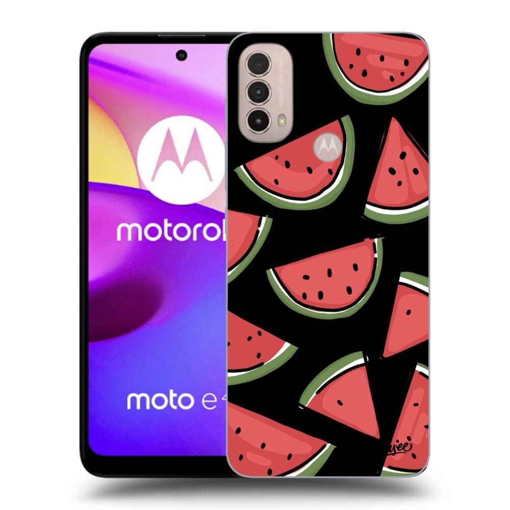 Picasee silikonski črni ovitek za Motorola Moto E40 - Melone