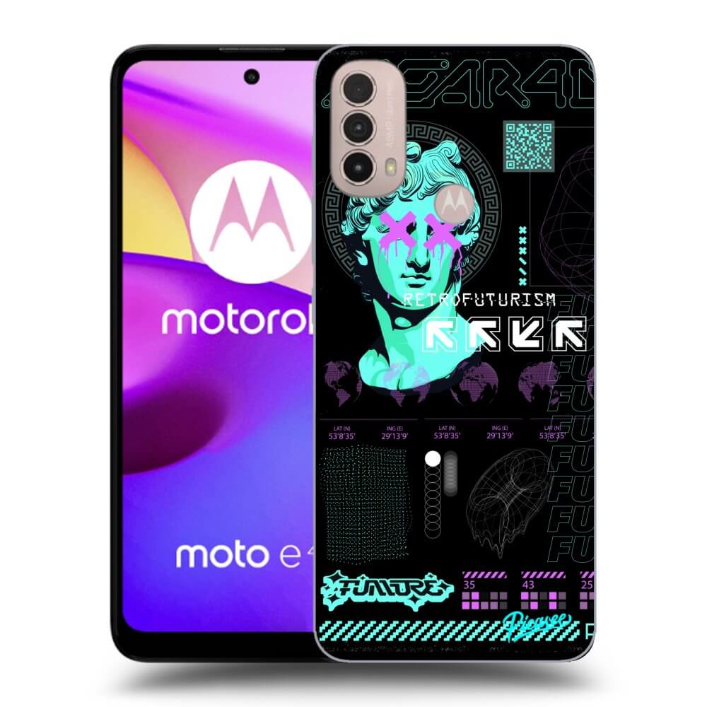 Picasee silikonski črni ovitek za Motorola Moto E40 - RETRO