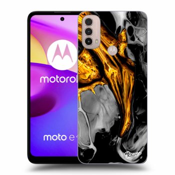 Ovitek za Motorola Moto E40 - Black Gold