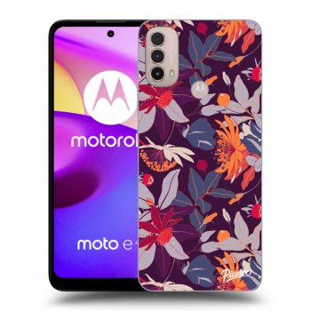 Ovitek za Motorola Moto E40 - Purple Leaf