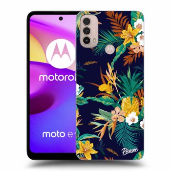 Picasee silikonski črni ovitek za Motorola Moto E40 - Pineapple Color