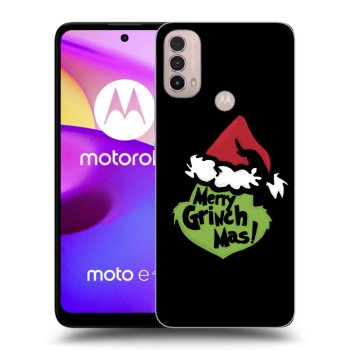 Picasee silikonski črni ovitek za Motorola Moto E40 - Grinch 2