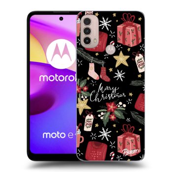 Picasee silikonski črni ovitek za Motorola Moto E40 - Christmas