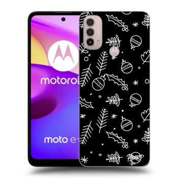 Picasee silikonski črni ovitek za Motorola Moto E40 - Mistletoe