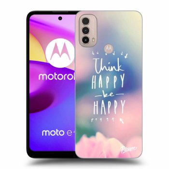Picasee silikonski črni ovitek za Motorola Moto E40 - Think happy be happy