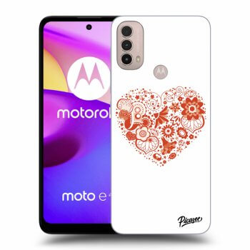 Picasee silikonski črni ovitek za Motorola Moto E40 - Big heart
