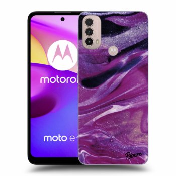 Ovitek za Motorola Moto E40 - Purple glitter