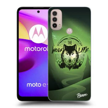 Picasee silikonski črni ovitek za Motorola Moto E40 - Wolf life