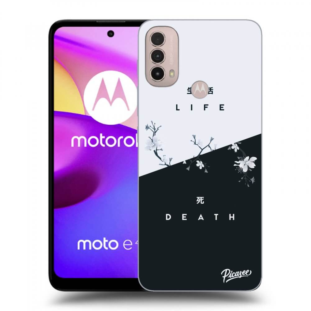 Picasee silikonski črni ovitek za Motorola Moto E40 - Life - Death