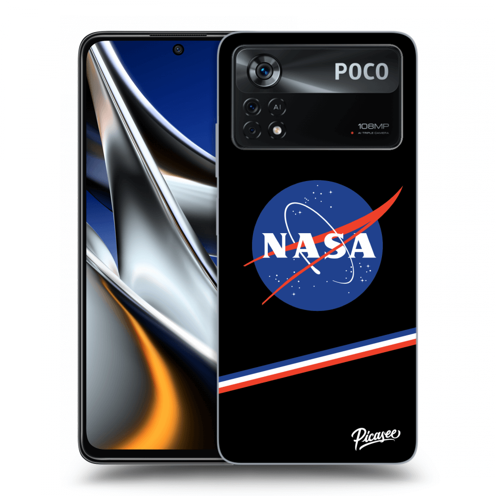 Picasee silikonski črni ovitek za Xiaomi Poco M4 Pro - NASA Original