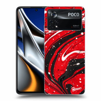 Ovitek za Xiaomi Poco M4 Pro - Red black