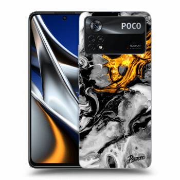 Ovitek za Xiaomi Poco M4 Pro - Black Gold 2