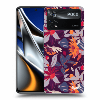 Ovitek za Xiaomi Poco M4 Pro - Purple Leaf