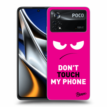 Ovitek za Xiaomi Poco M4 Pro - Angry Eyes - Pink