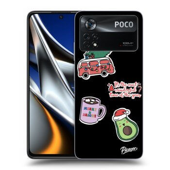 Picasee silikonski črni ovitek za Xiaomi Poco M4 Pro - Christmas Stickers