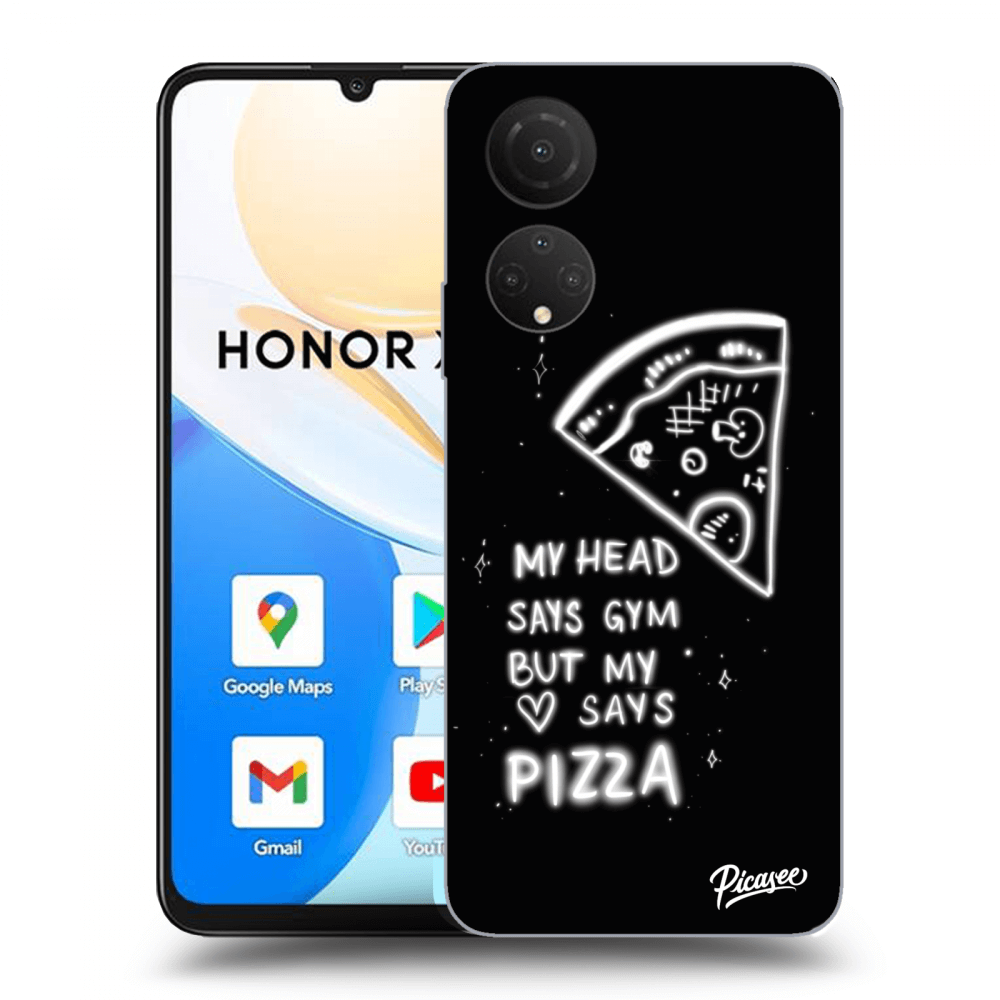 Picasee silikonski prozorni ovitek za Honor X7 - Pizza