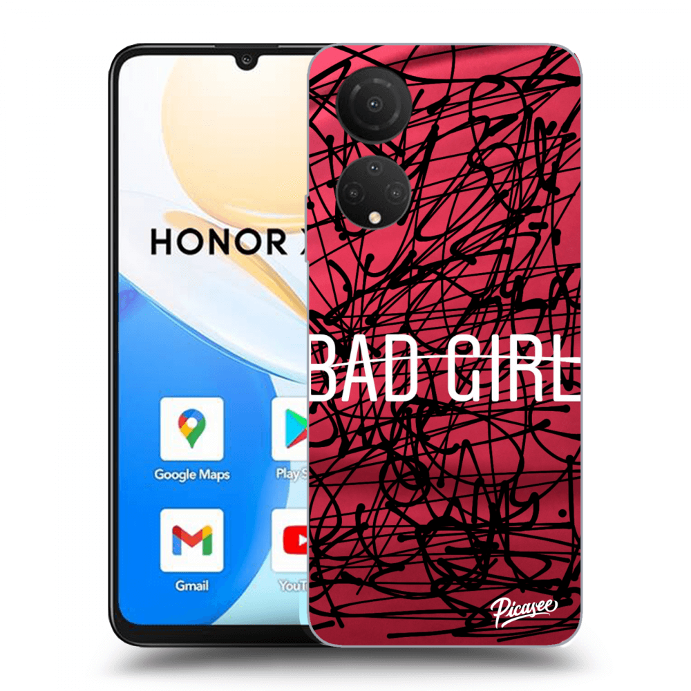 Picasee silikonski črni ovitek za Honor X7 - Bad girl