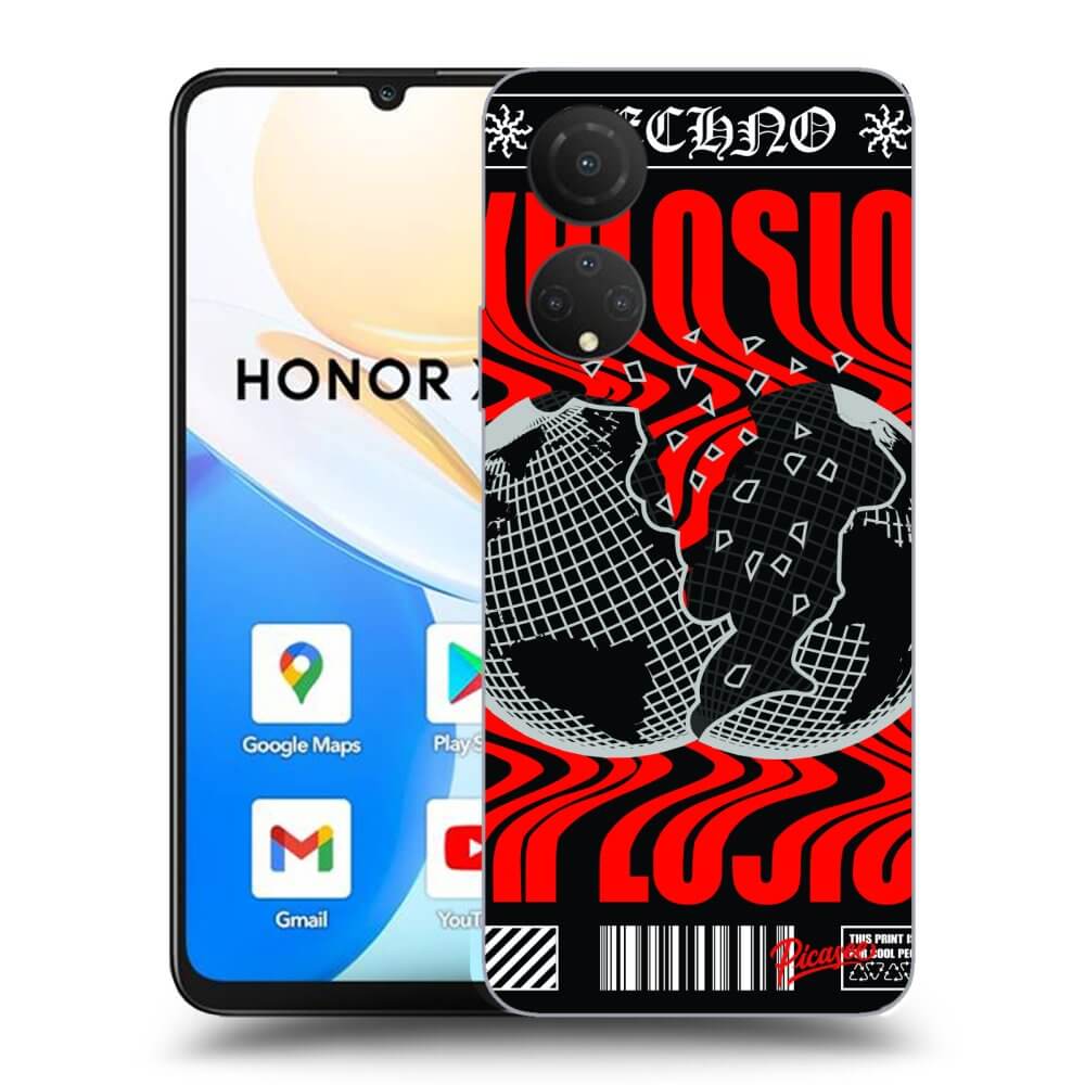 Picasee silikonski črni ovitek za Honor X7 - EXPLOSION