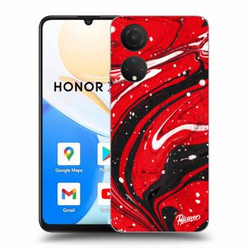 Picasee silikonski prozorni ovitek za Honor X7 - Red black