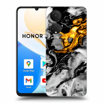 Picasee silikonski prozorni ovitek za Honor X7 - Black Gold 2