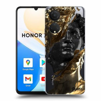 Picasee silikonski prozorni ovitek za Honor X7 - Gold - Black