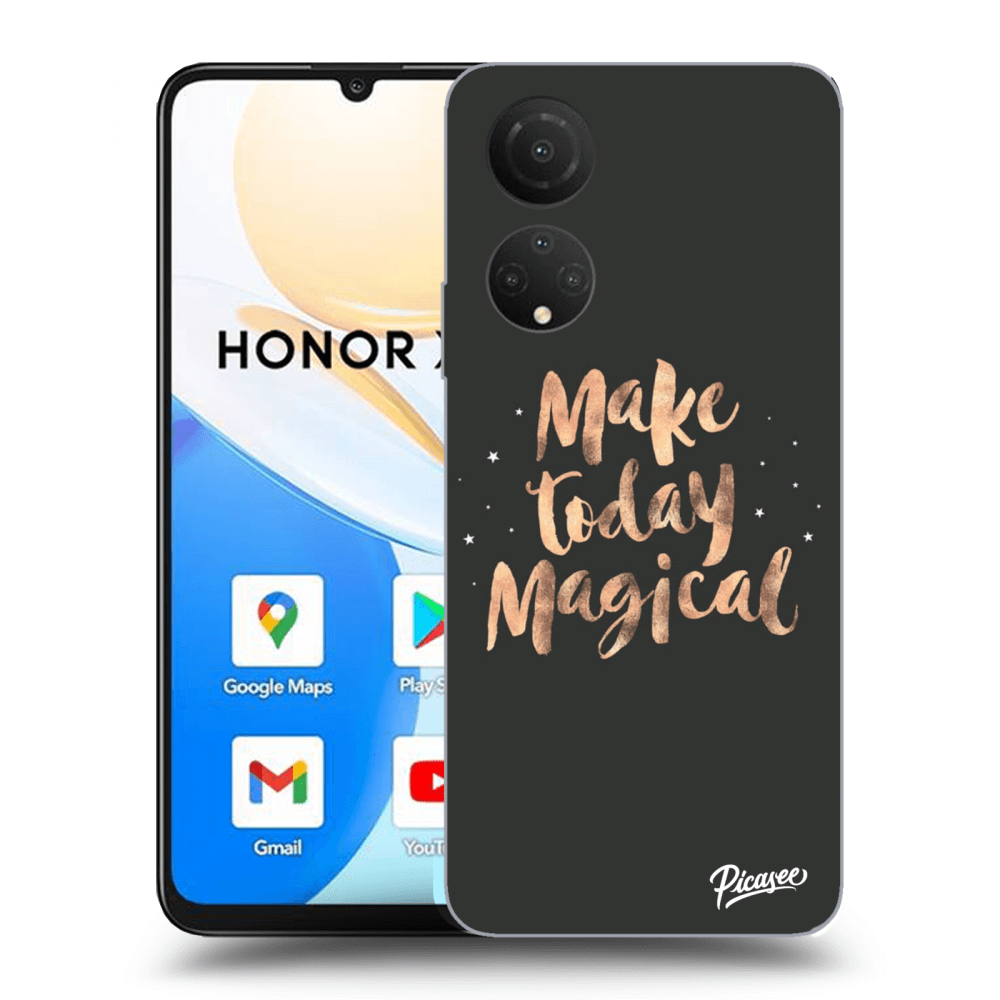 Picasee silikonski črni ovitek za Honor X7 - Make today Magical